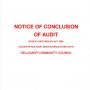 Notice Conclusion of Audit